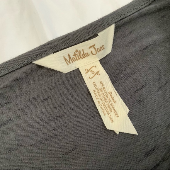 Matilda Jane Size Small Go West Maxi Dress 
Gray 3/4 Sleeve Knit New Without Tag - Picture 9 of 16